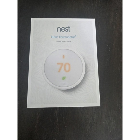 Google Nest Thermostat E - Programmable Smart Thermostat T4000ES for Home White - Picture 1 of 5
